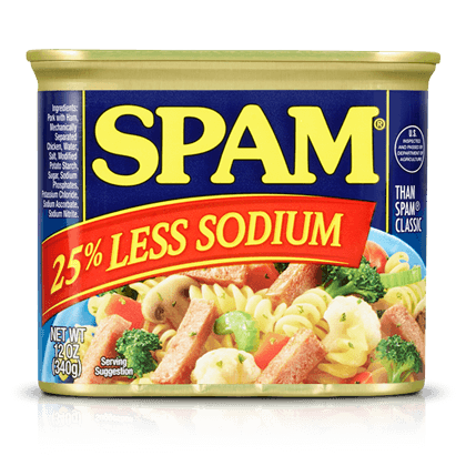SPAM® Less Sodium