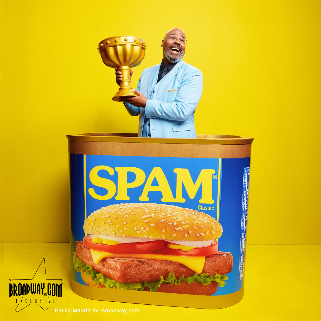 Emilio Madrid in a giant SPAM can.